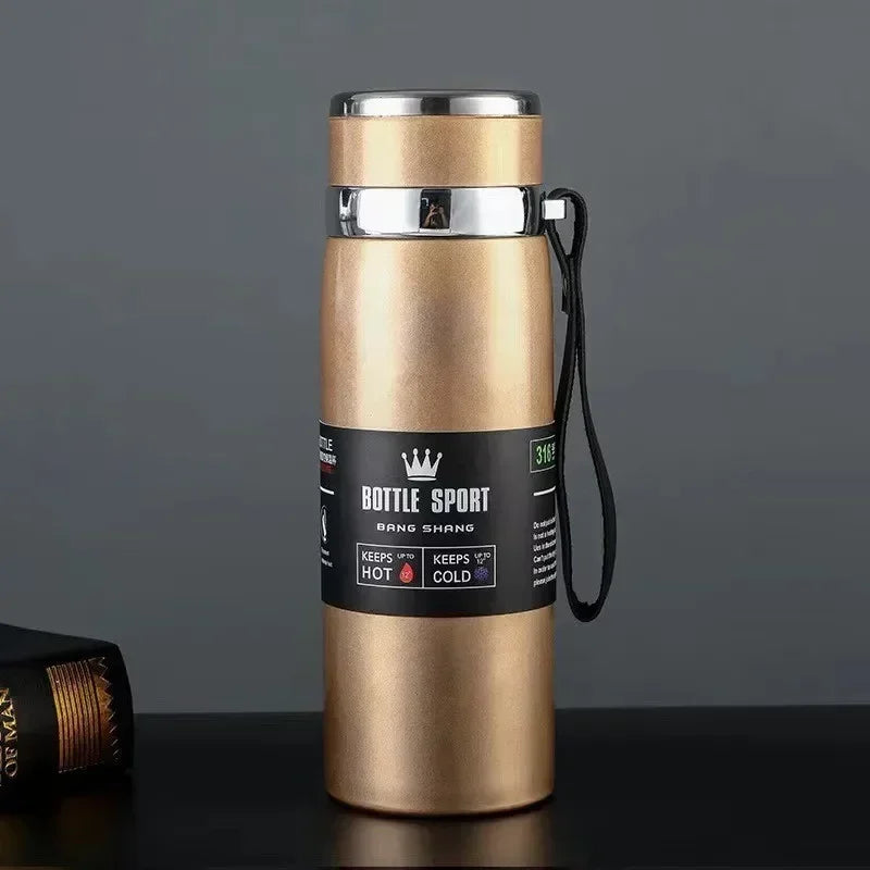 Garrafa Térmica 1L em Aço Inoxidável – Ideal para Água, Chá ou Café