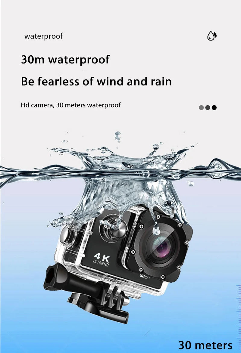 Câmera de Ação Xiaomi Ultra HD 4K – Ideal para Esportes, Vlog e Aventuras Subaquáticas