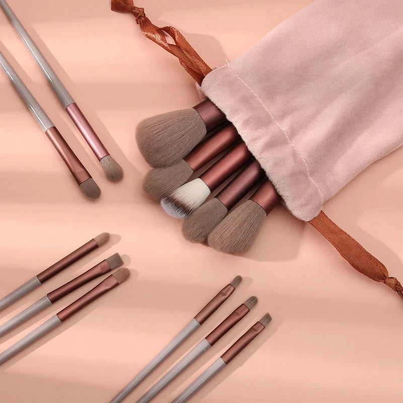 Kit com 13 Pincéis de Maquiagem