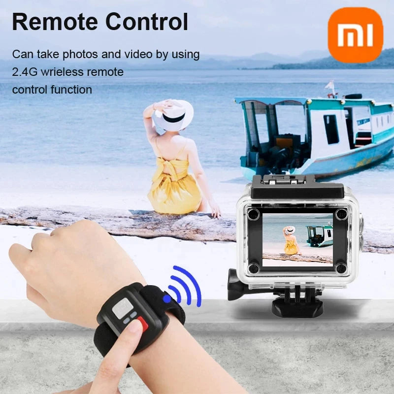 Câmera de Ação Xiaomi Ultra HD 4K – Ideal para Esportes, Vlog e Aventuras Subaquáticas