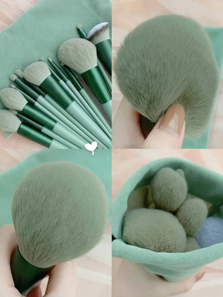 Kit com 13 Pincéis de Maquiagem