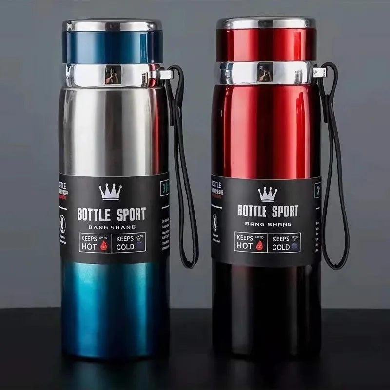 Garrafa Térmica 1L em Aço Inoxidável – Ideal para Água, Chá ou Café