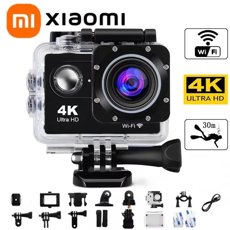 Câmera de Ação Xiaomi Ultra HD 4K – Ideal para Esportes, Vlog e Aventuras Subaquáticas