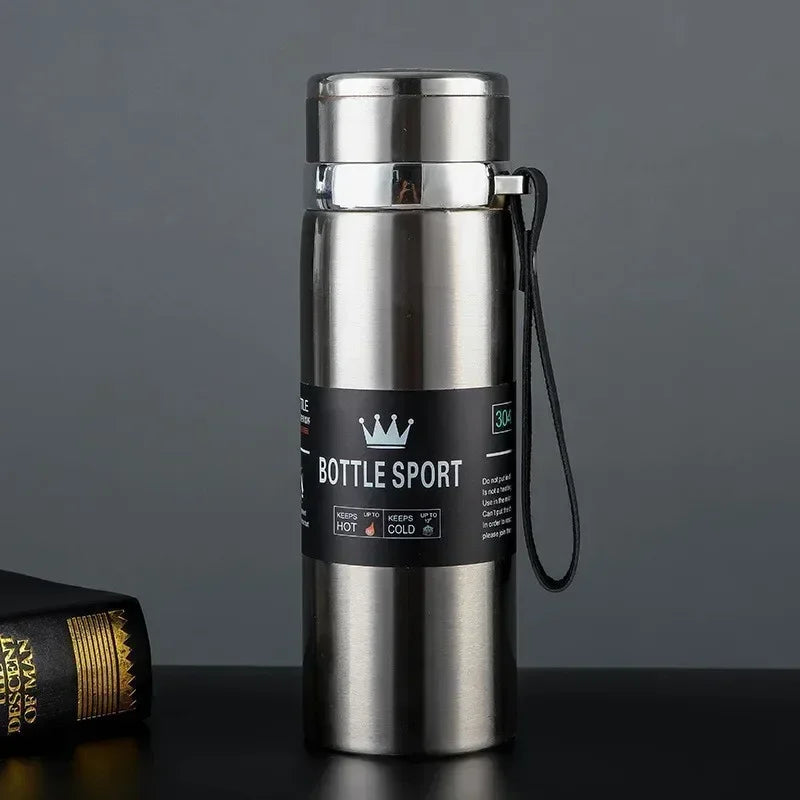 Garrafa Térmica 1L em Aço Inoxidável – Ideal para Água, Chá ou Café