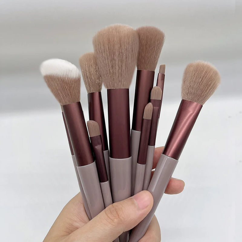 Kit com 13 Pincéis de Maquiagem