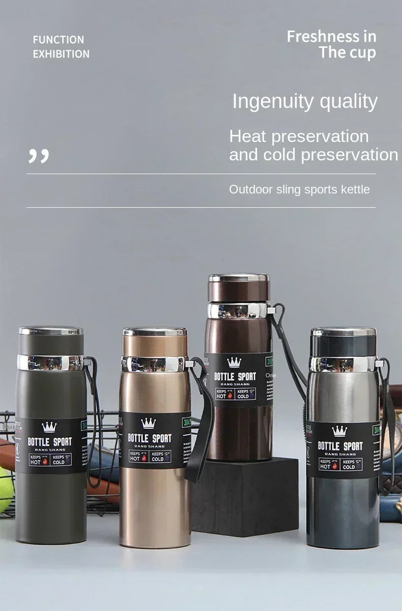 Garrafa Térmica 1L em Aço Inoxidável – Ideal para Água, Chá ou Café