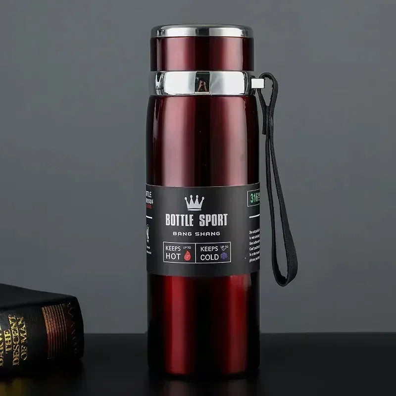Garrafa Térmica 1L em Aço Inoxidável – Ideal para Água, Chá ou Café