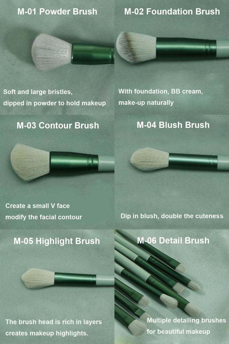Kit com 13 Pincéis de Maquiagem