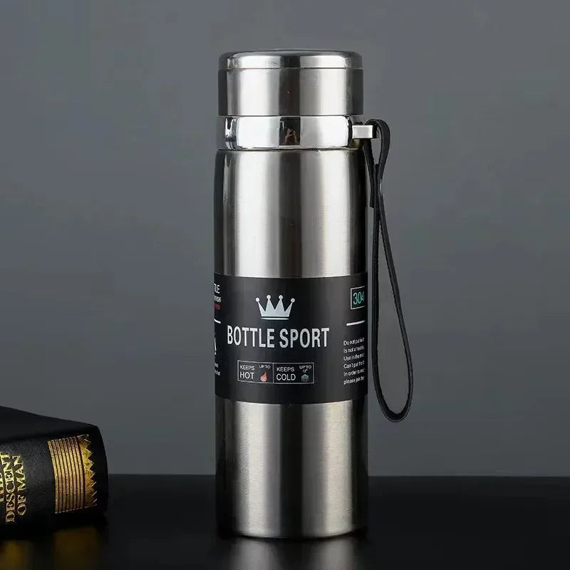 Garrafa Térmica 1L em Aço Inoxidável – Ideal para Água, Chá ou Café