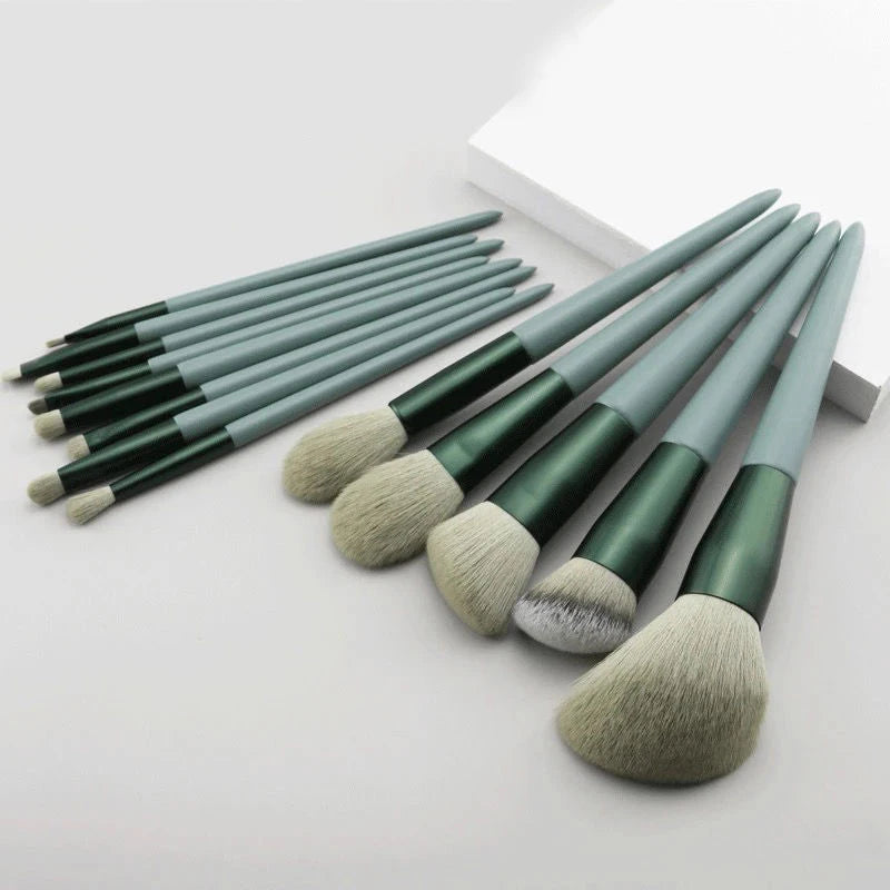 Kit com 13 Pincéis de Maquiagem